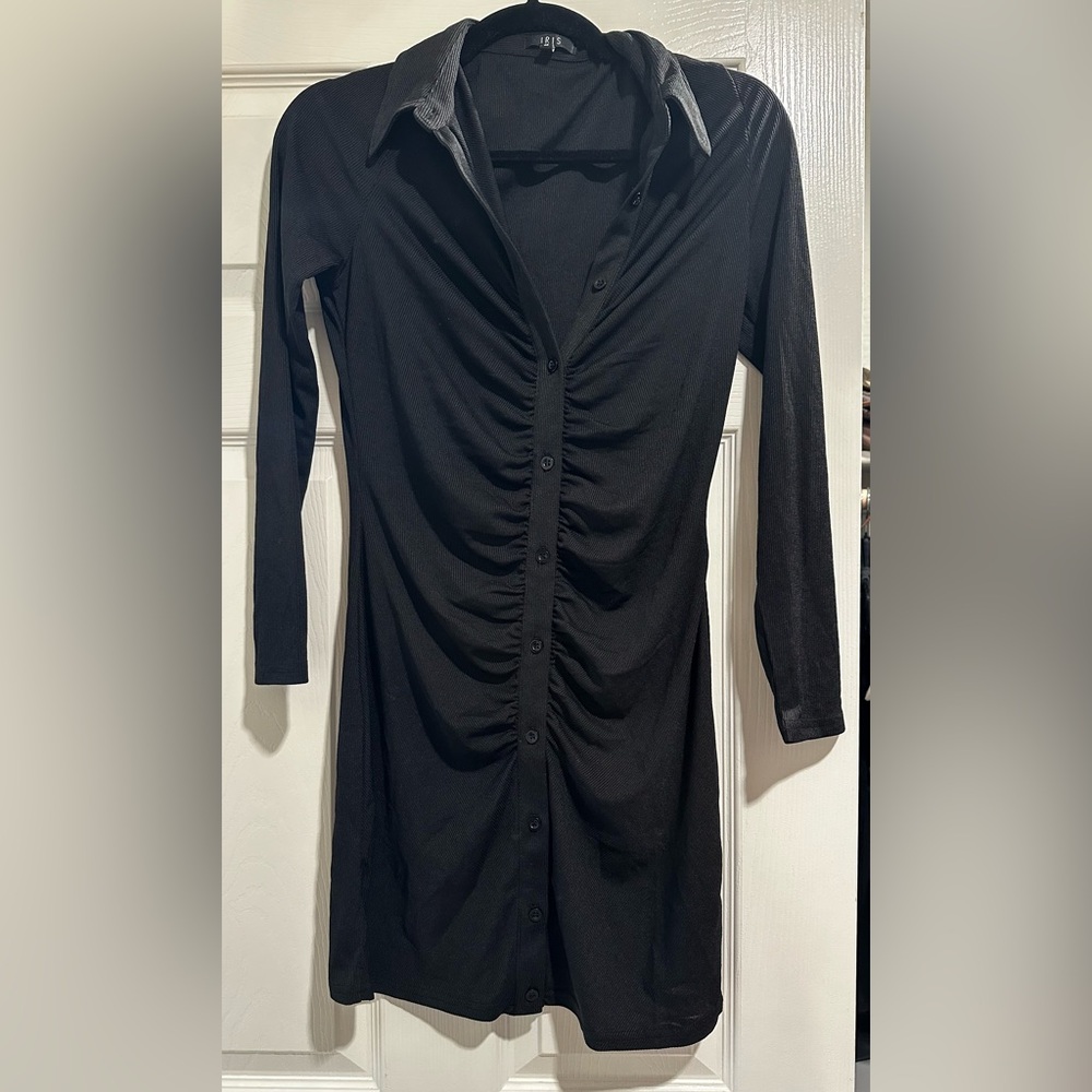 Black Button-Down Dress